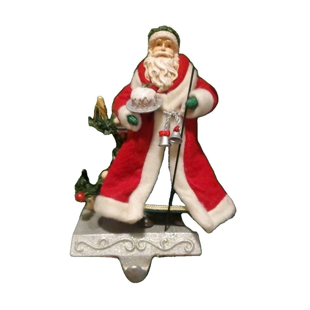 Vintage Midwest Of Cannon Falls Cast Iron Christmas Stocking Holder Santa Latern